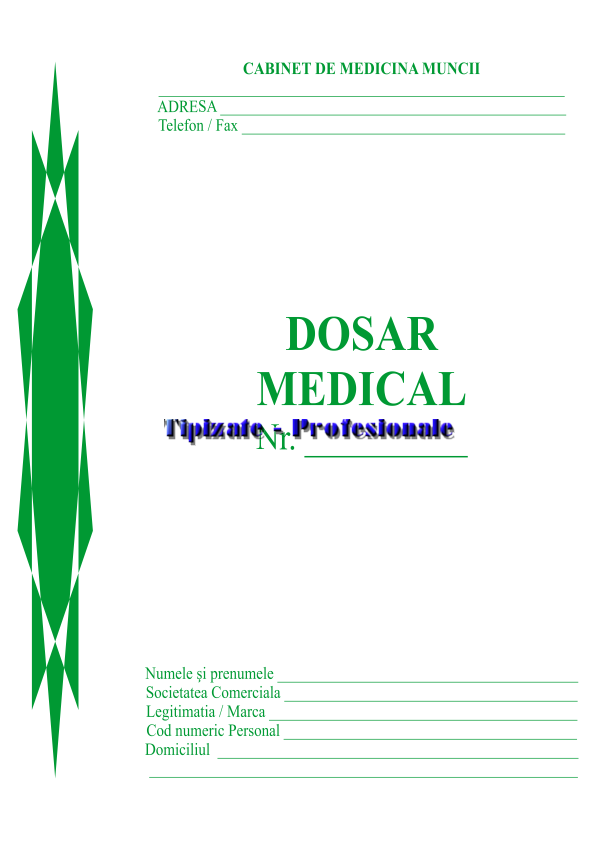 Dosar medical - PACHET 1000 BUC
