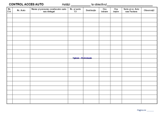 Registru Acces Autovehicule - 100 file A5 M2