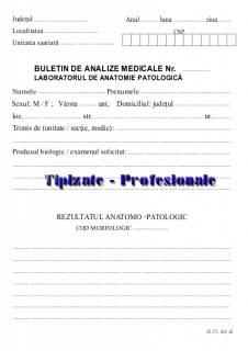 Buletin de Analize - Anatomie Patologica A5