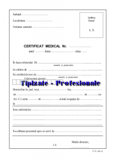 Certificat Medical A5